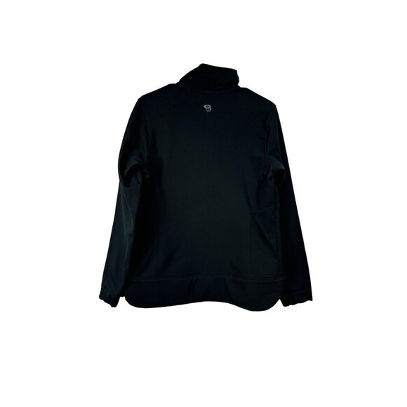 Mountain Hardwear Size Large Fleece Lined Softshell Jacket Black Full Zip - Picture 3 of 8